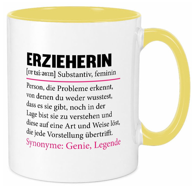 Erzieherin | Beruf Pädagogin Schule Geschenk Arbeit Kollegen Büro lustiger Tasse