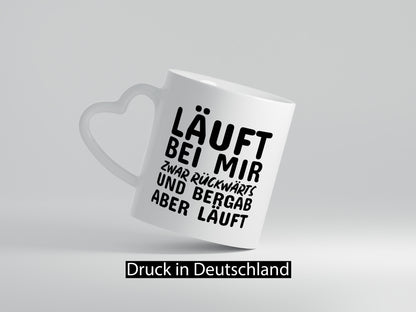 Läuft bei dir lustig Humor Geschenkidee Geschenk Tasse