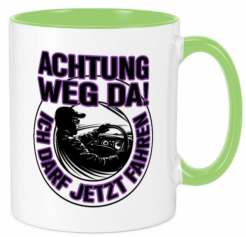 Achtung weg da ich darf jetzt Fahren | Führerschein lustig Humor Geschenkidee