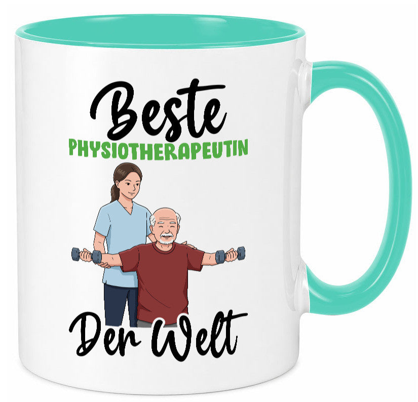 Beste Physiotherapeutin v3 lustig Humor Geschenkidee Geschenk Tasse