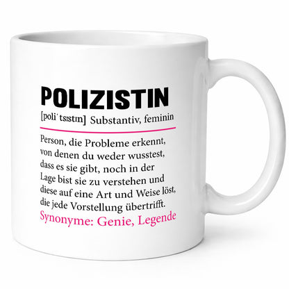 Polizistin | Spruch Beruf Polizei| lustig v2 Geschenk Arbeit Kollegen Büro