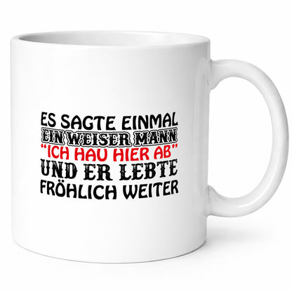 Weiser Mann lustiger Spruch Geschenk Humor Geschenkidee Tasse