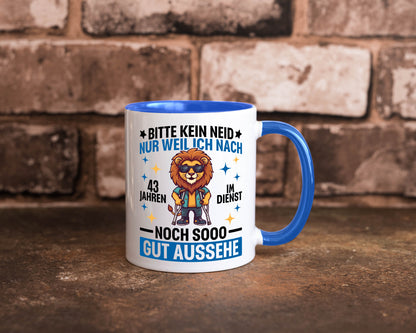 43 Jahre im Dienst | Arbeitsjubiläum Arbeit Geschenk Kollegen Büro lustiger