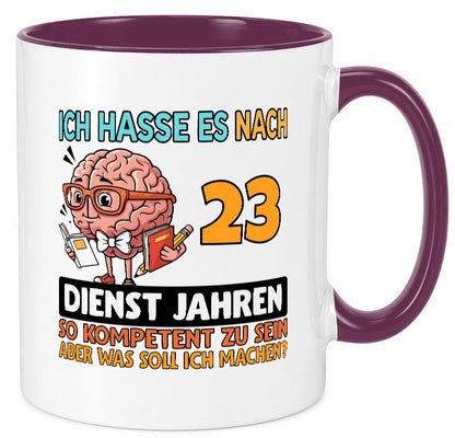 23 Dienstjahre | Arbeit Kompetent Humor Kollegen Büro Geschenkidee Tasse