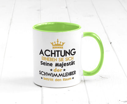 Seine Majestät Schwimmlehrer | Lehrer Schüler schwimmen Geschenkidee Humor Tasse