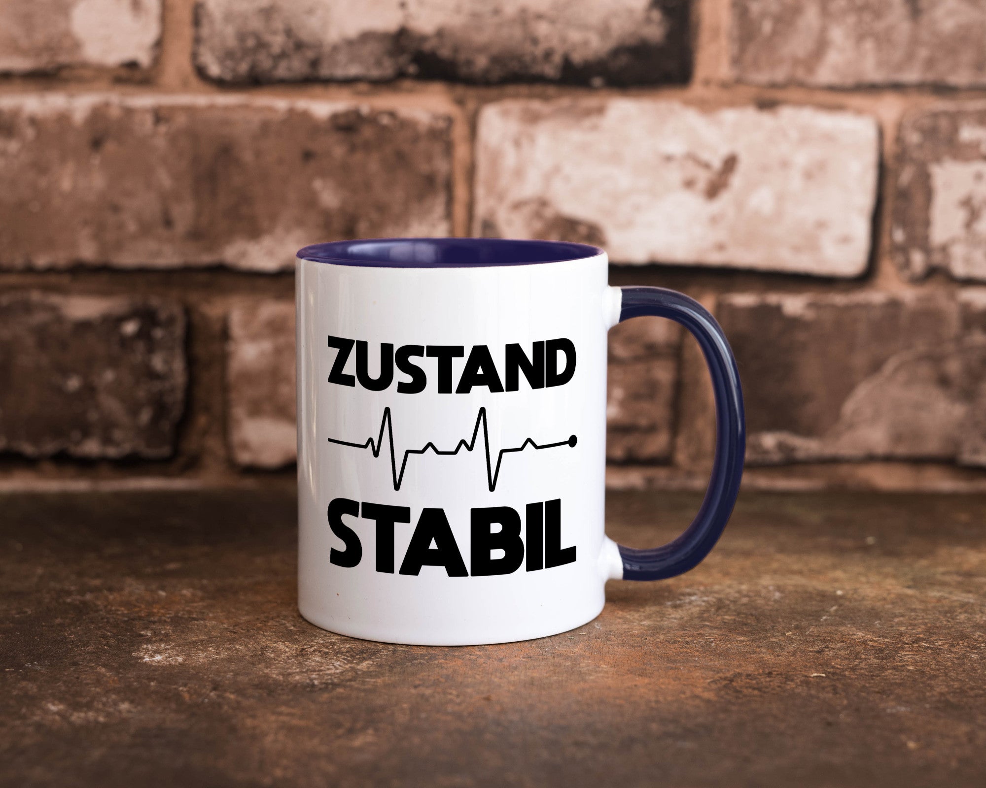 Zustand Stabil | Herzschlag Heartbeat lustiger Spruch Geschenk Humor