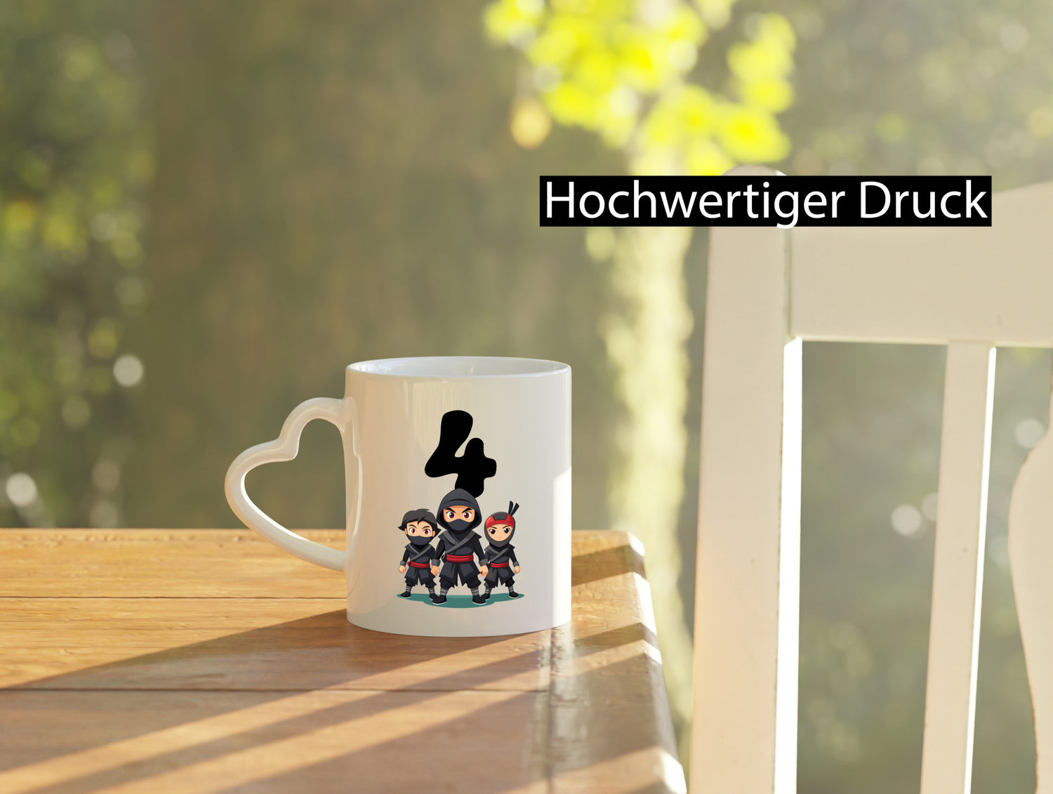 4. Geburtstag | 4 Jahre Ninja lustig Geschenkidee Geschenk Tasse
