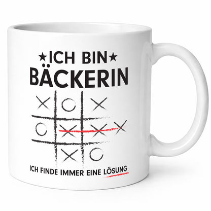 Lösung finden: Bäckerin | Bäckerei Frauen Backen Humor Geschenkidee Tasse