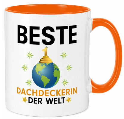 Welt Beste Dachdeckerin | Dachbau Hausbau Humor Geschenkidee Tasse
