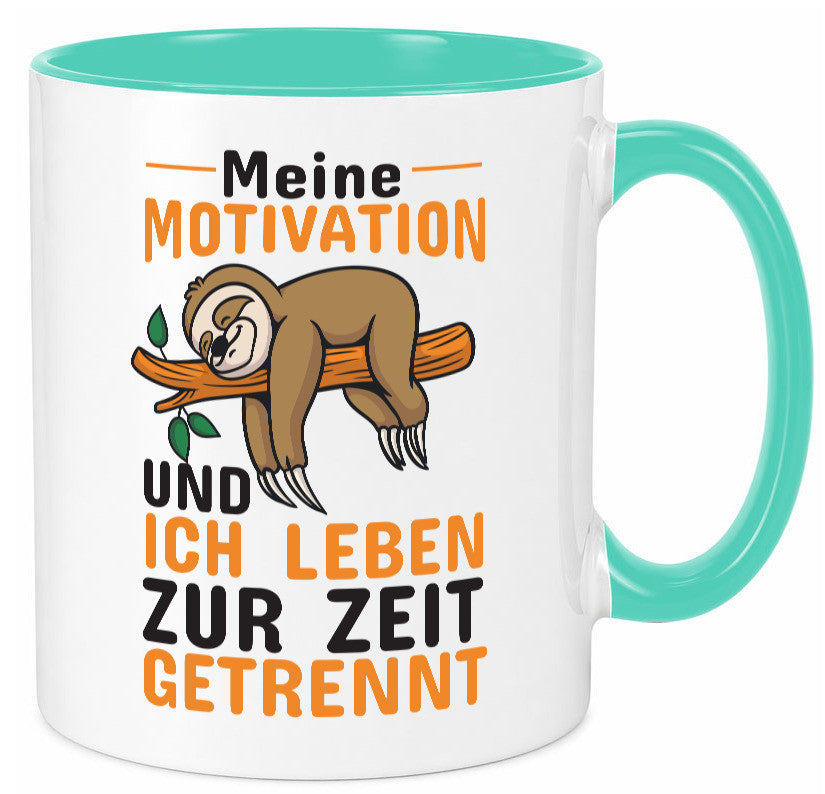 Keine Motivation | Faultier Tasse Büro Humor faul Geschenk Arbeit Kollegen