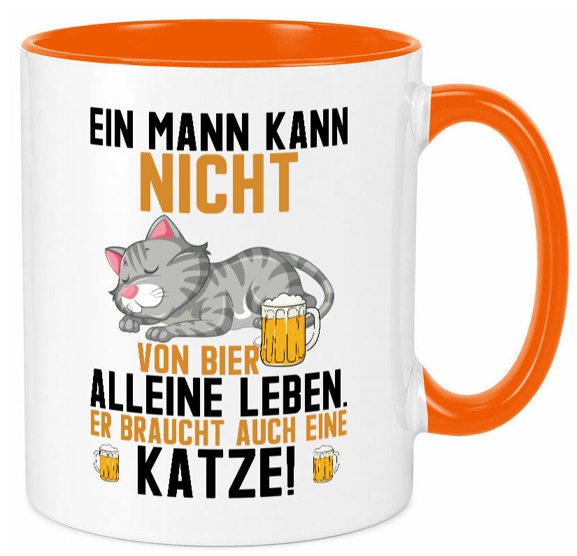 Von Bier leben | Mann braucht eine Katze Katzenliebhaber Geschenk Tierliebhaber