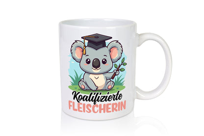 Koalifizierte Fleischerin | Schlachterei v2 Humor Geschenkidee Tasse