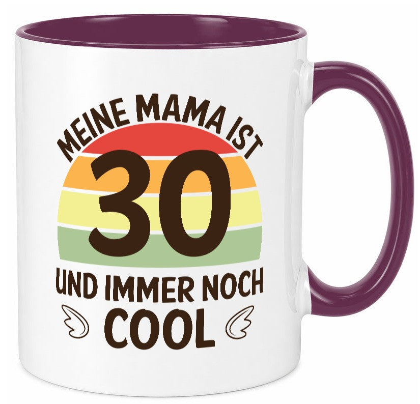 Mama 30, noch cool | Flügel lustig Familie Geschenkidee Geschenk Tasse