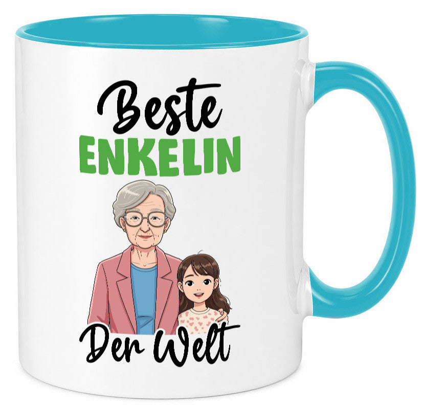 Bester Enkelin | Opa Oma Großmutter Großvater lustiger Spruch Geschenk Familie Tasse