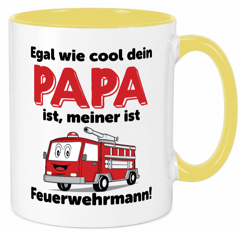 Cooler Papa | Feuerwehrmann Bester der Welt Humor Geschenkidee Tasse