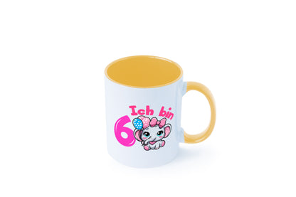 6. Geburtstag | 6 Jahre Elefant Mädchen Humor Geschenkidee Tasse