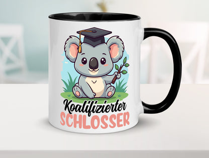 Koalifizierter Schlosser | Beruf Schlosserei lustig Arbeit Kollegen Büro Tasse