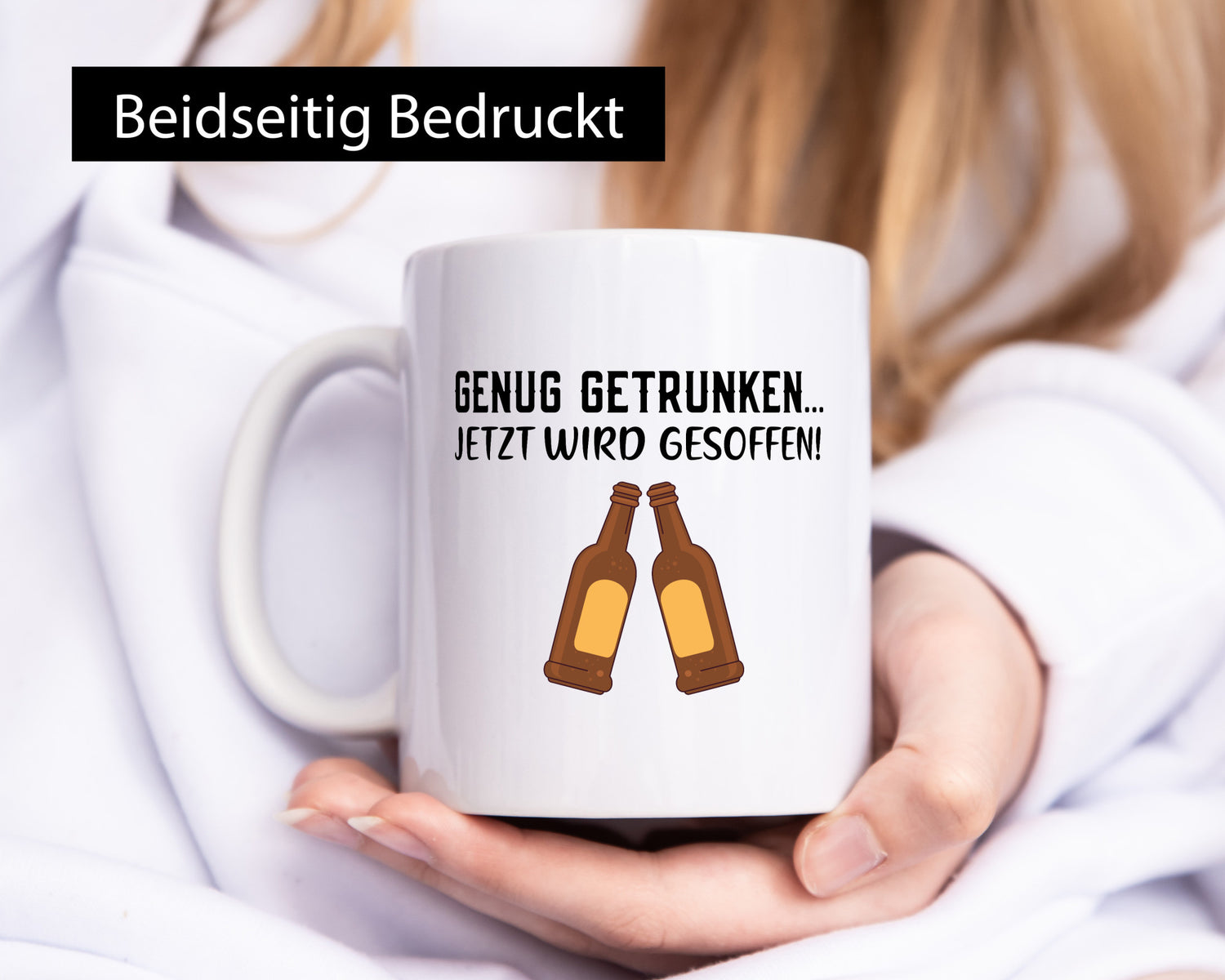 Jetzt wird gesoffen | Bierflaschen Bier Party Freunde Humor Geschenkidee Tasse