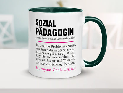 Sozialpädagogin | Spruch lustig Humor Pädagogin v2 Geschenkidee Geschenk Tasse