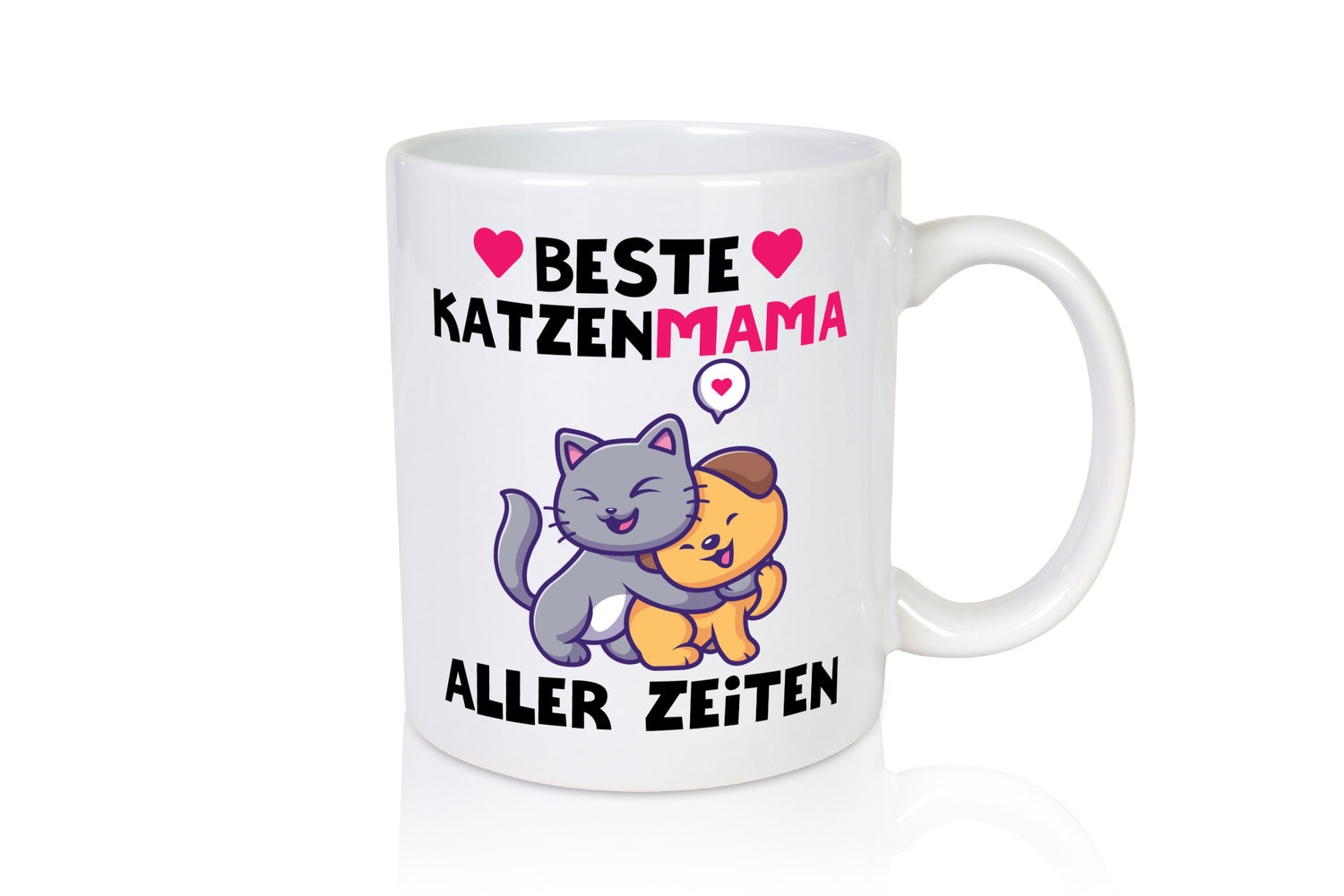 Beste Katzenmama | Katzenbaby Herz lustig Familie Geschenkidee Geschenk Tasse