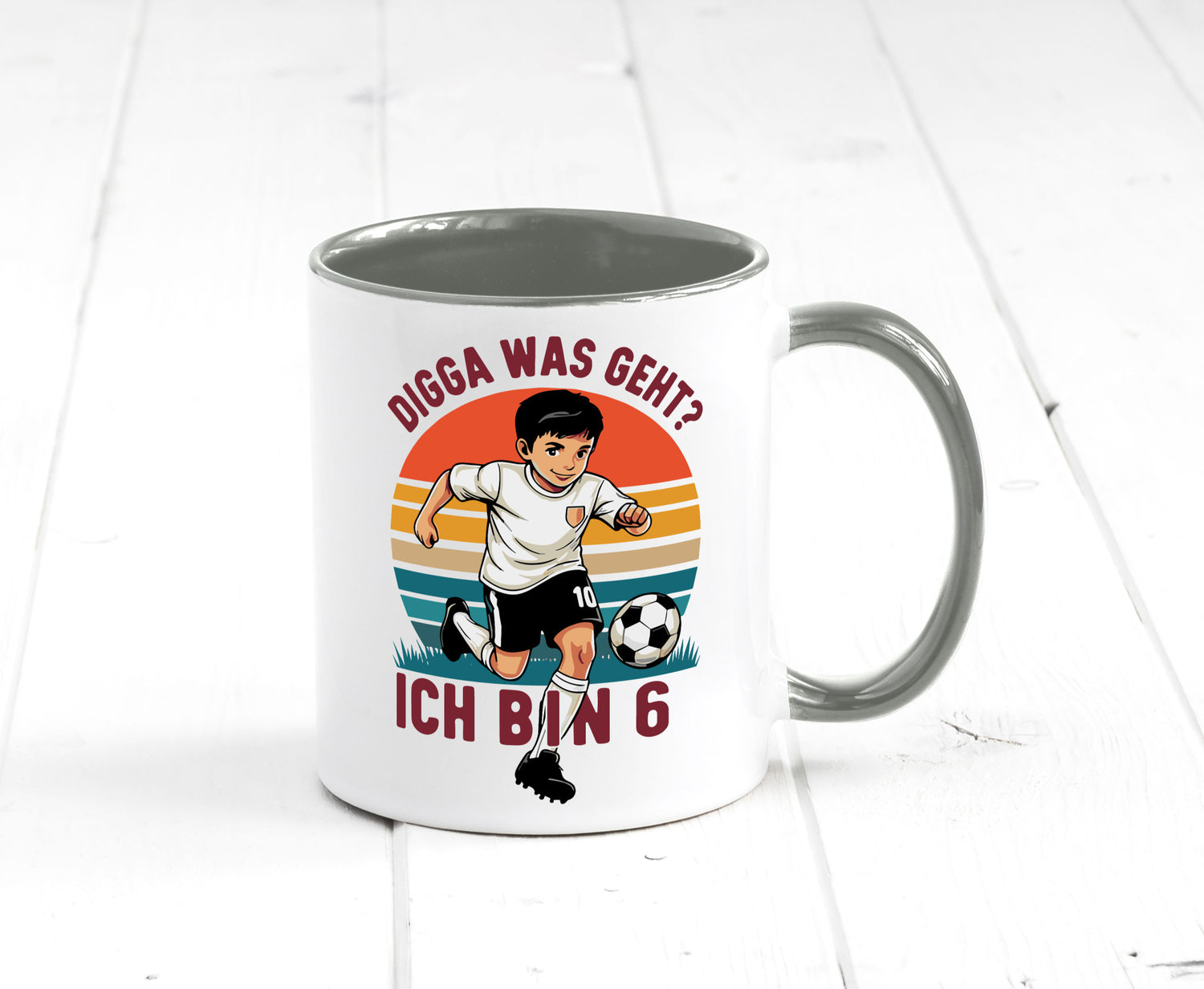 6 Geburtstag | Jahre Digga was geht ab Fußball lustiger Spruch Geschenk