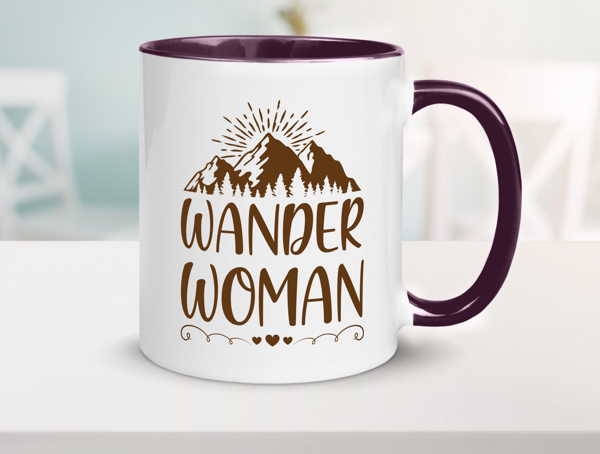 Wander Woman | Berge Herzen Geschenk Familie Geschenkidee lustiger Spruch Tasse