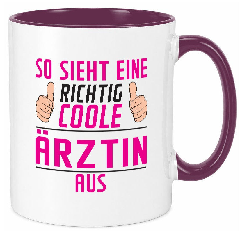 Richtig Coole Ãrztin | Medizin Doktorin Fachärztin Geschenkidee Humor Tasse