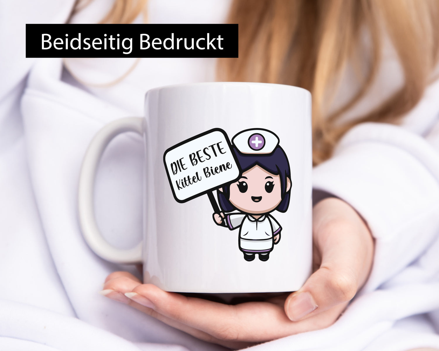 Die beste Kittel Biene | Krankenschwester Schild Geschenkidee Humor Tasse