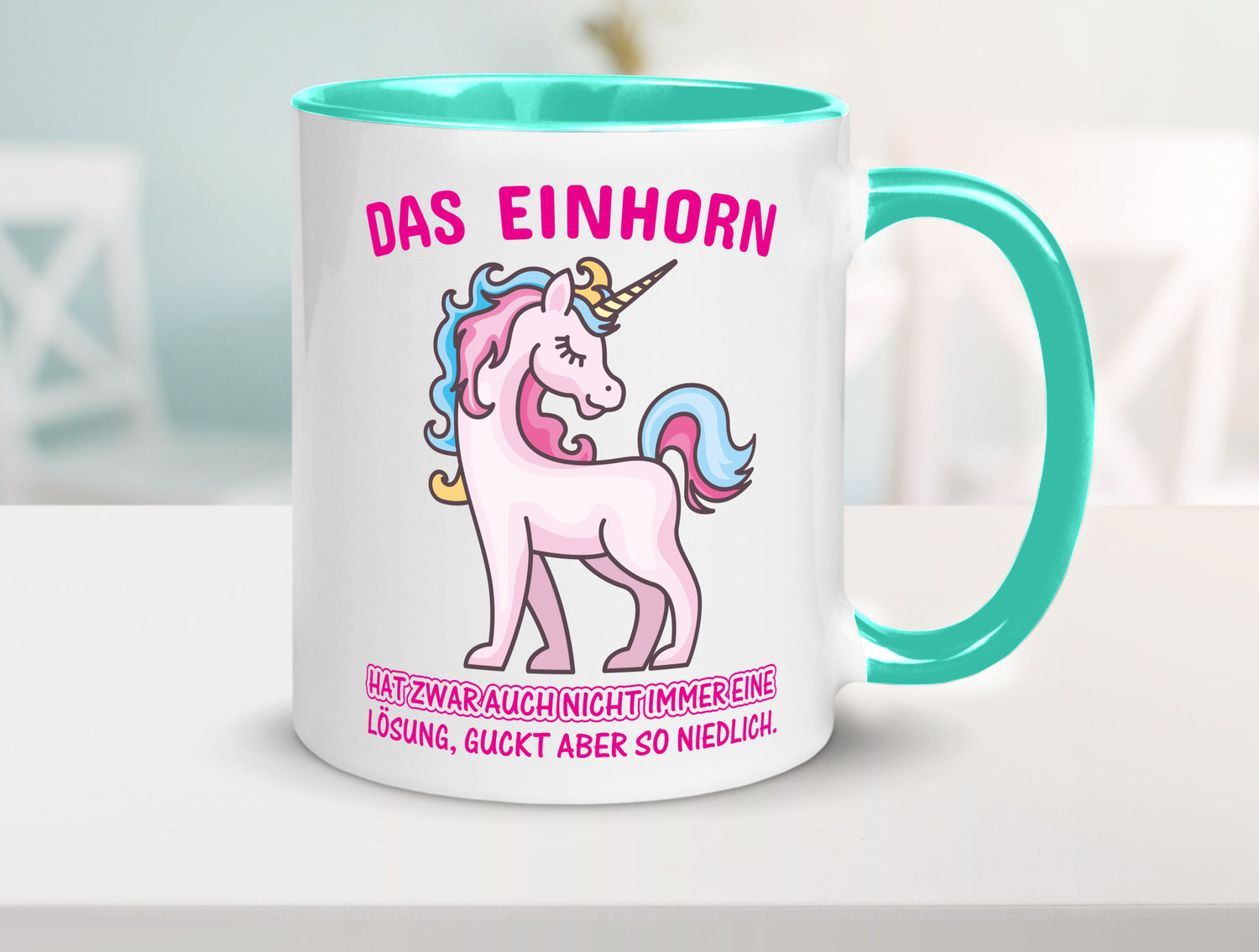 Niedliches Einhorn | lustige Tasse Frauen Mädchen lustiger Spruch Geschenk