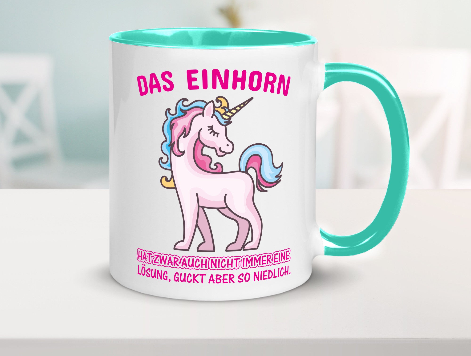 Niedliches Einhorn | lustige Tasse Frauen Mädchen lustiger Spruch Geschenk