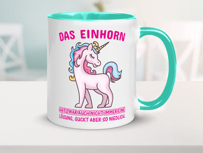 Niedliches Einhorn | lustige Tasse Frauen Mädchen lustiger Spruch Geschenk