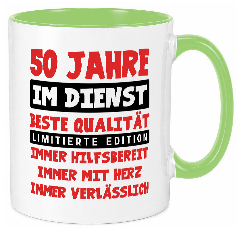 50 Jahre im Dienst | Jubiläum Arbeit v9 lustiger Spruch Geschenk Kollegen Büro