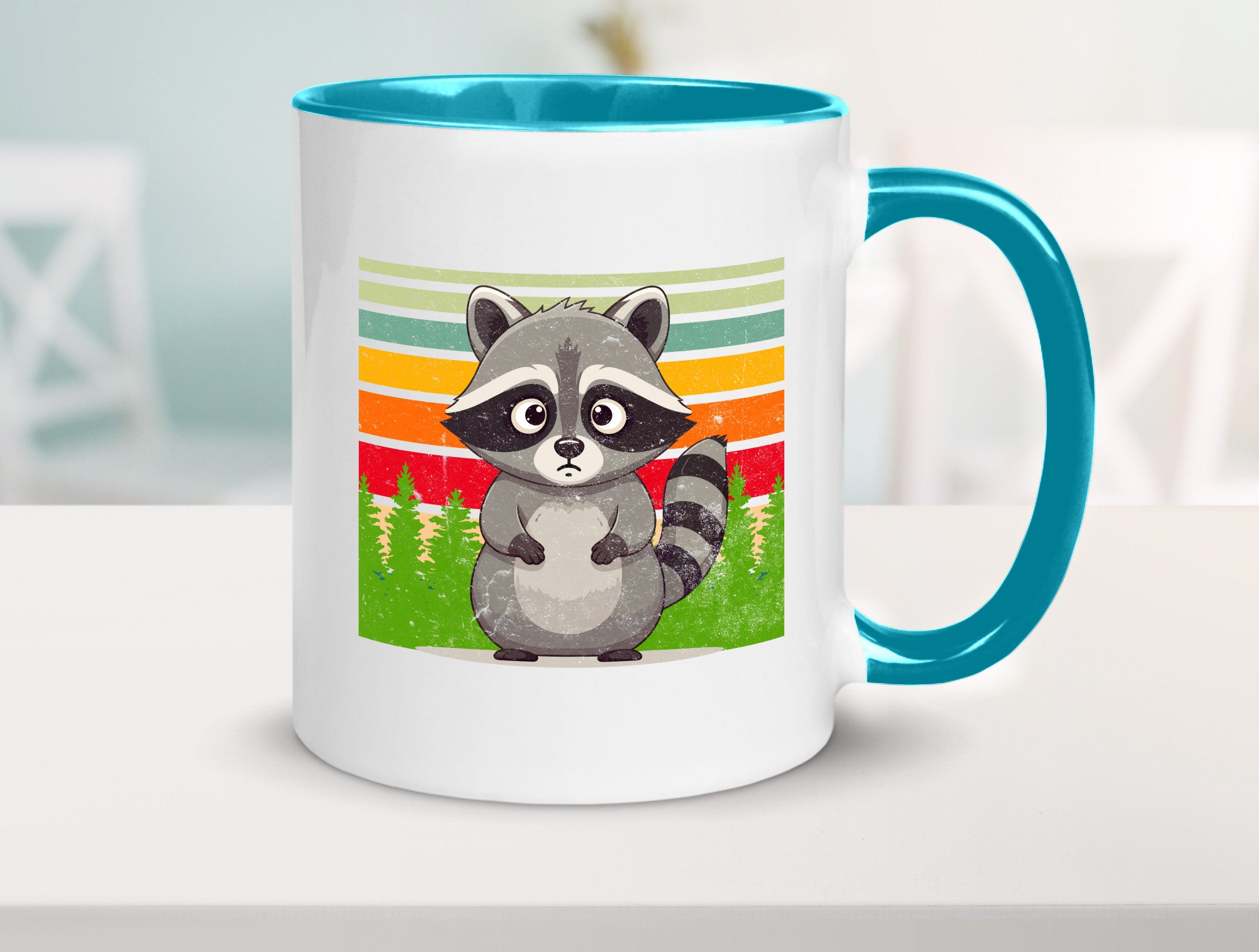 Waschbär | Vintage v2 lustiger Spruch Geschenk Humor Geschenkidee Tasse