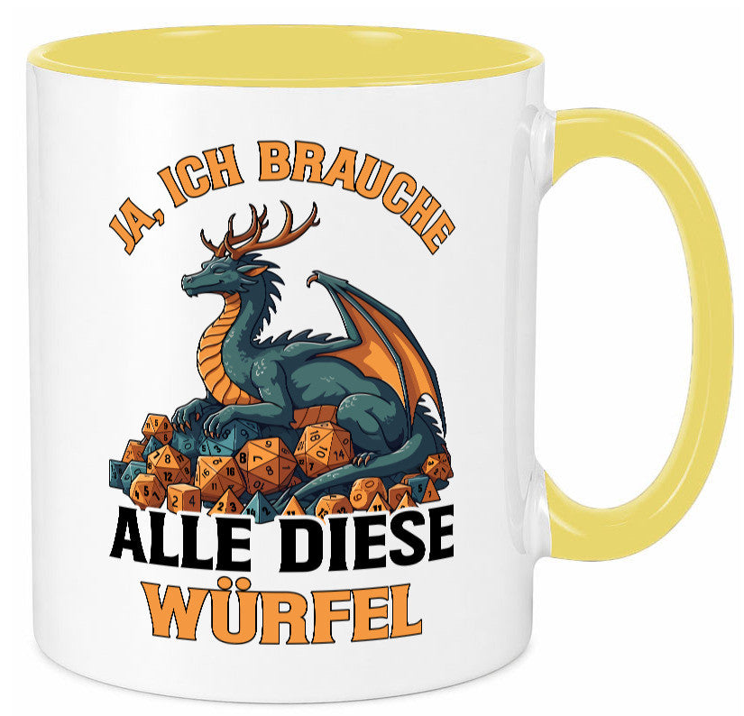 Ja ich brauche alle diese Würfel | Drache Rollenspiel v2 Geschenk Humor