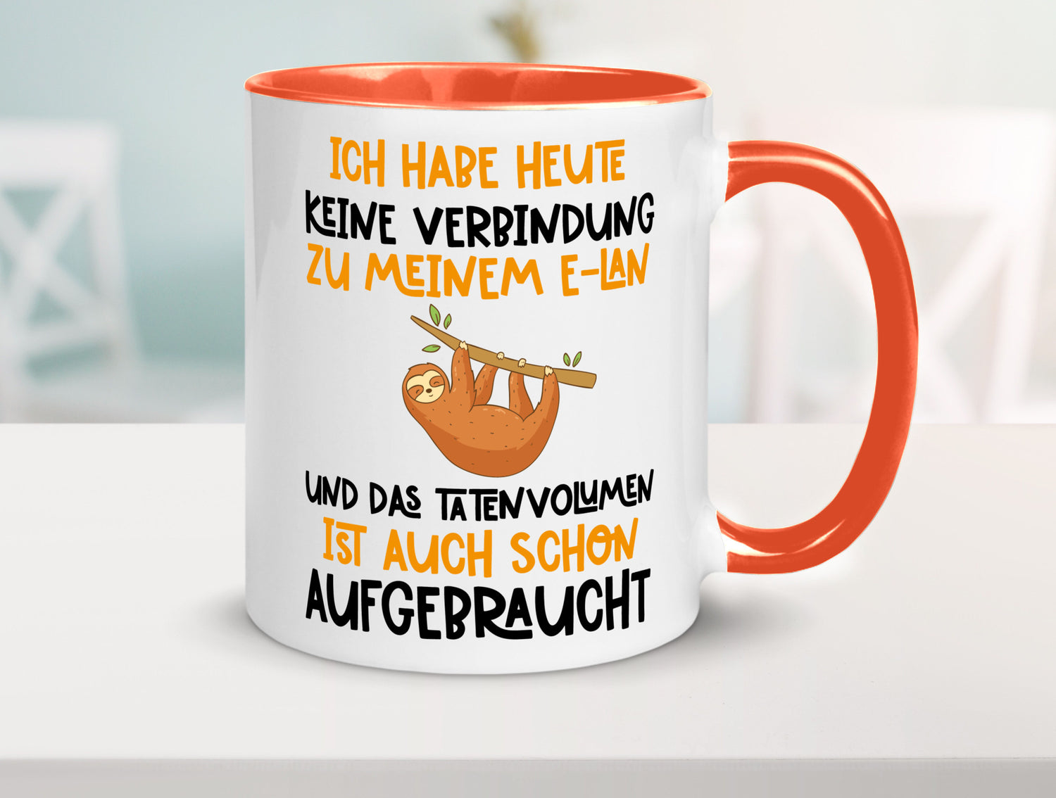 Tatenvolumen aufgebraucht | Spruch Humor Faultier Tierliebhaber Geschenkidee