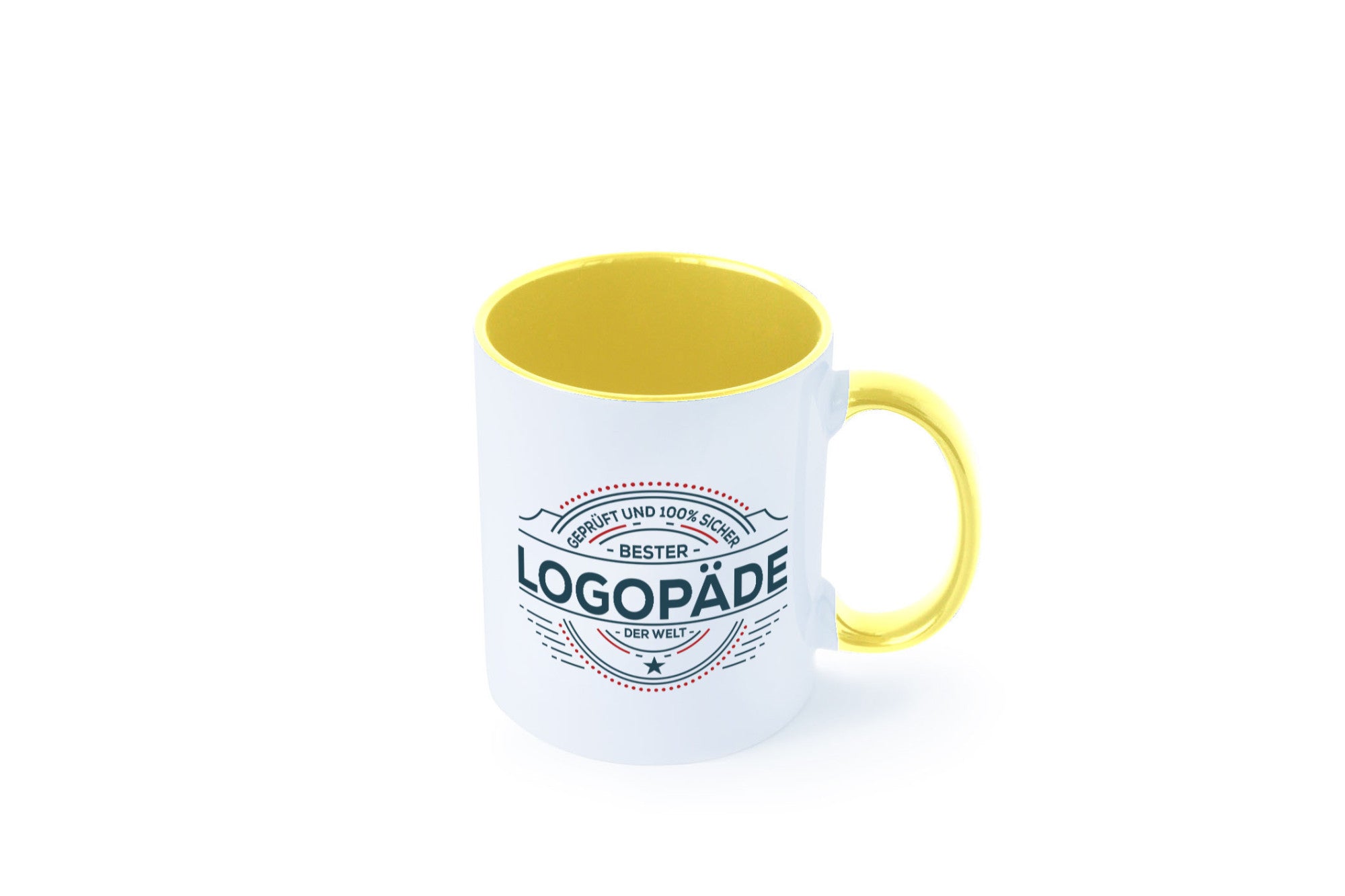 Geprüft und sicher: Logopäde | Sprachtherapie Geschenkidee Humor Tasse