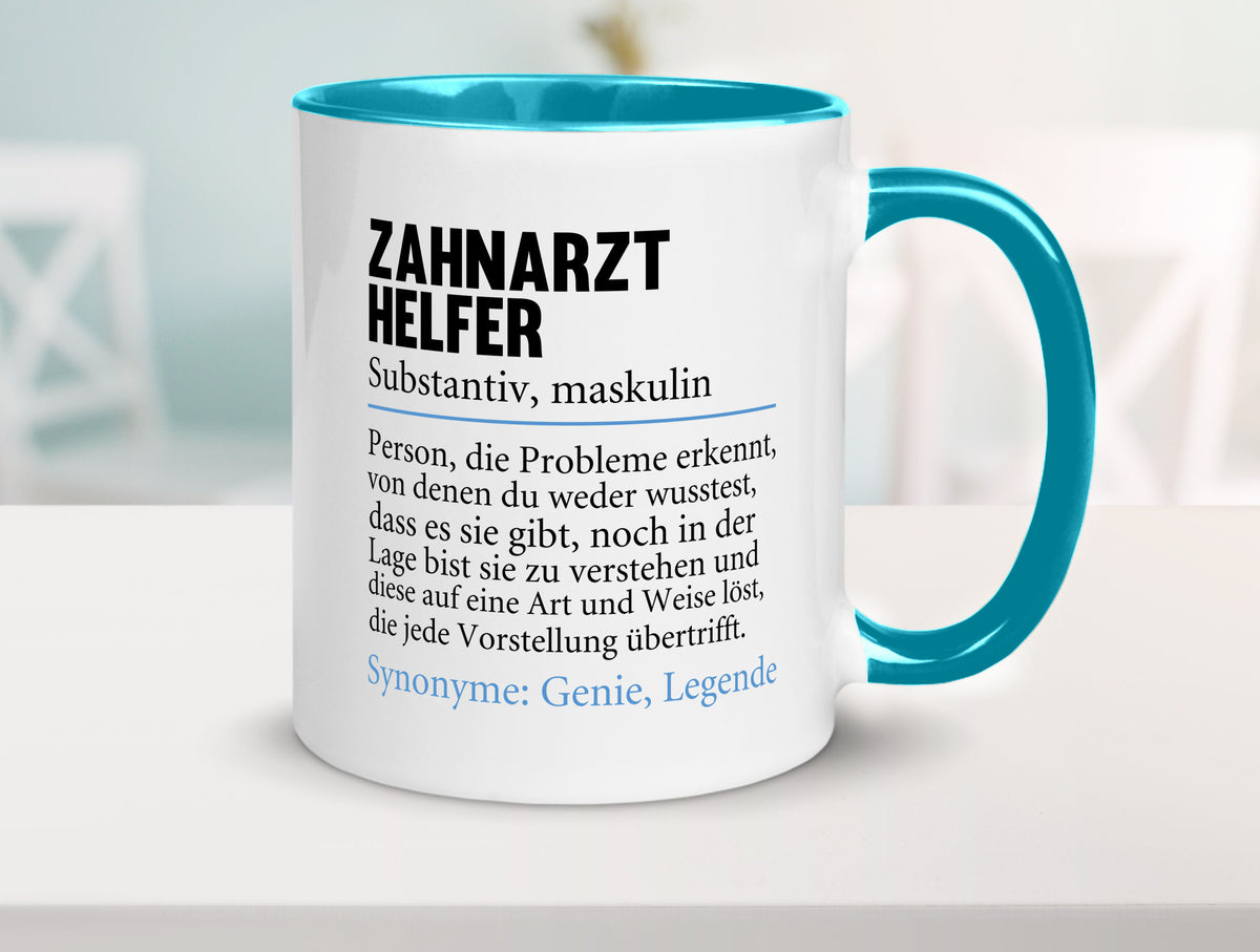 Zahnarzthelfer | Spruch Humor Zahnmedizin Geschenkidee Tasse