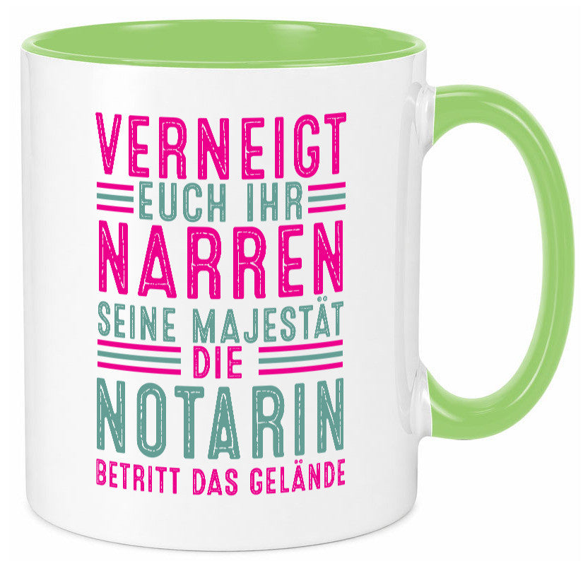 Verneigt euch: Notarin | Juristin lustig Humor Geschenkidee Geschenk Tasse