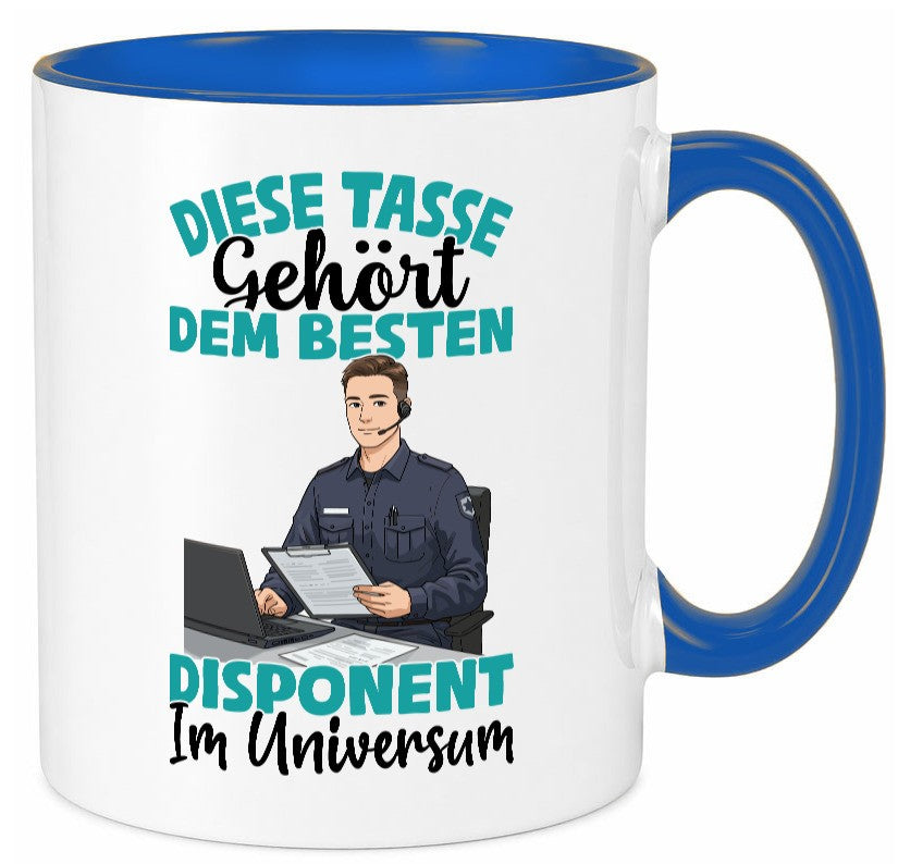 Im Universum: Disponent | Zuteiler Humor Geschenkidee Tasse