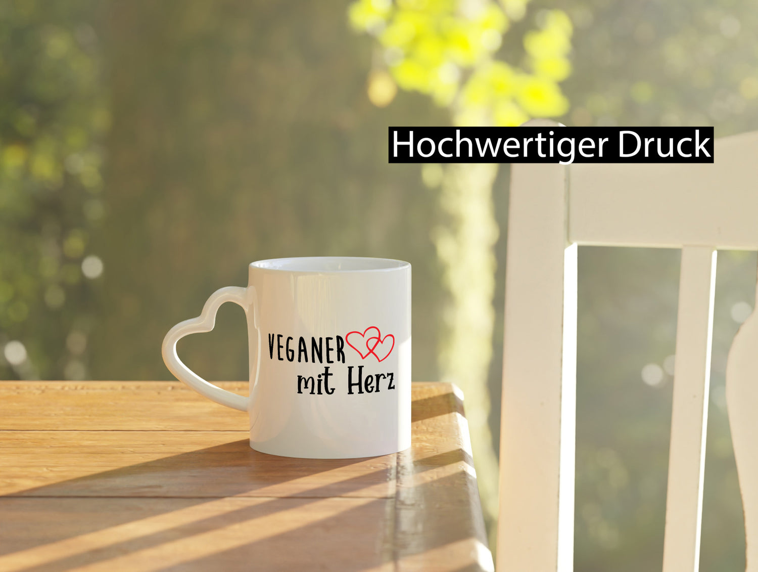 Veganer mit Herz | ich liebe Tiere Humor Tierliebhaber Geschenkidee Tasse