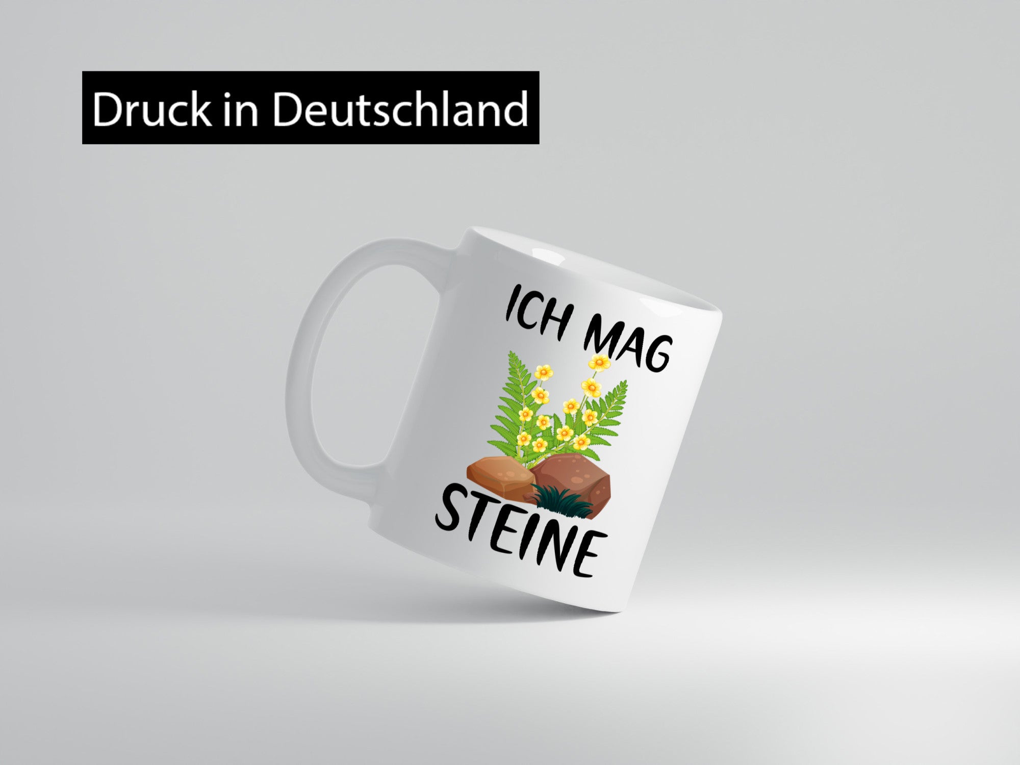 Ich mag Steine | Natur Blumen v2 Geschenkidee Humor Tasse
