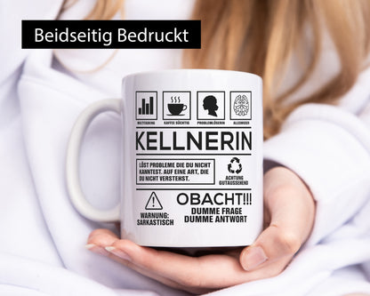 Achtung Probleme Kellnerin | Beruf kellnern Bedienung lustiger Spruch Geschenk