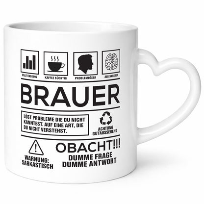 Achtung Probleme Brauer | Bier Brauerei Humor Geschenkidee Tasse