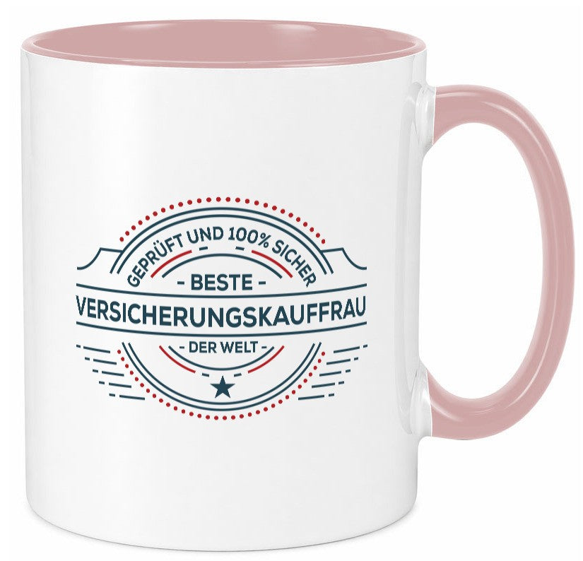Geprüft und sicher: Versicherungskauffrau | Kauffrau Humor Geschenkidee Tasse