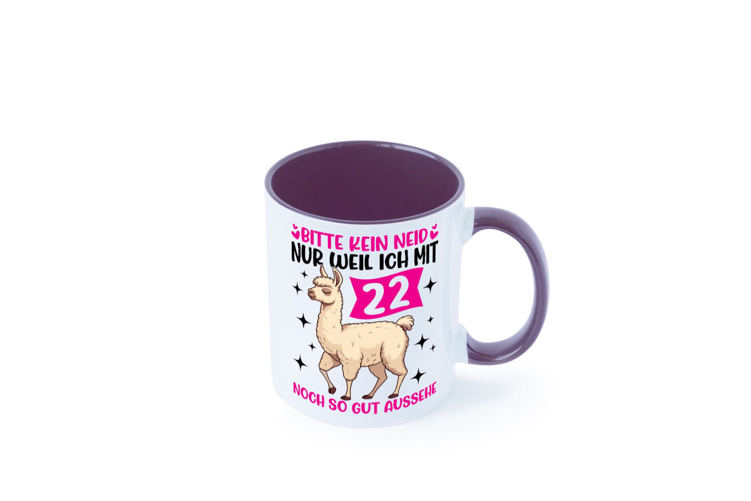 22. Geburtstag | 22 Jahre Lama gut aussehen lustig Geschenkidee Geschenk Tasse