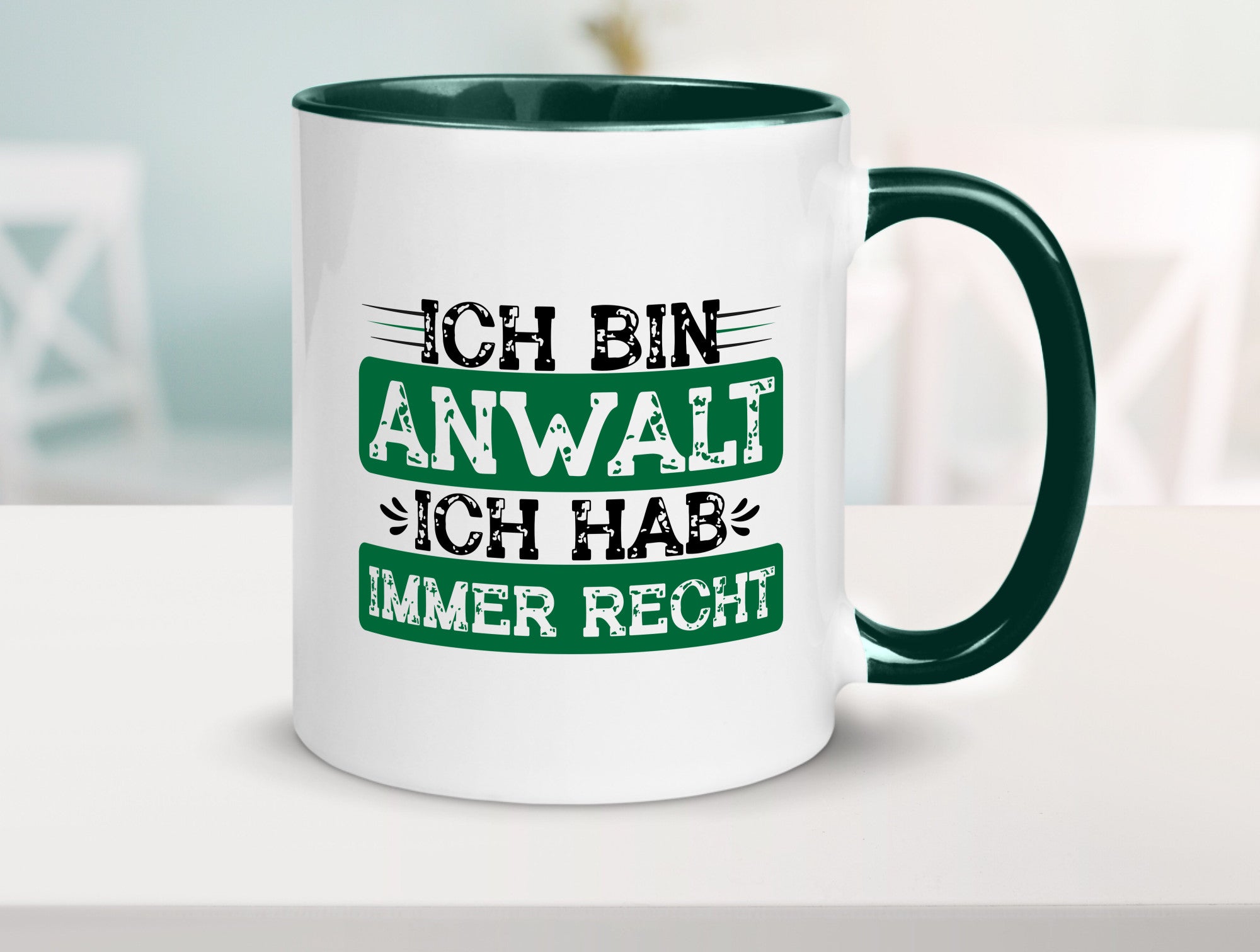 Ich bin Anwalt habe immer Recht | Jura Humor Geschenkidee Tasse