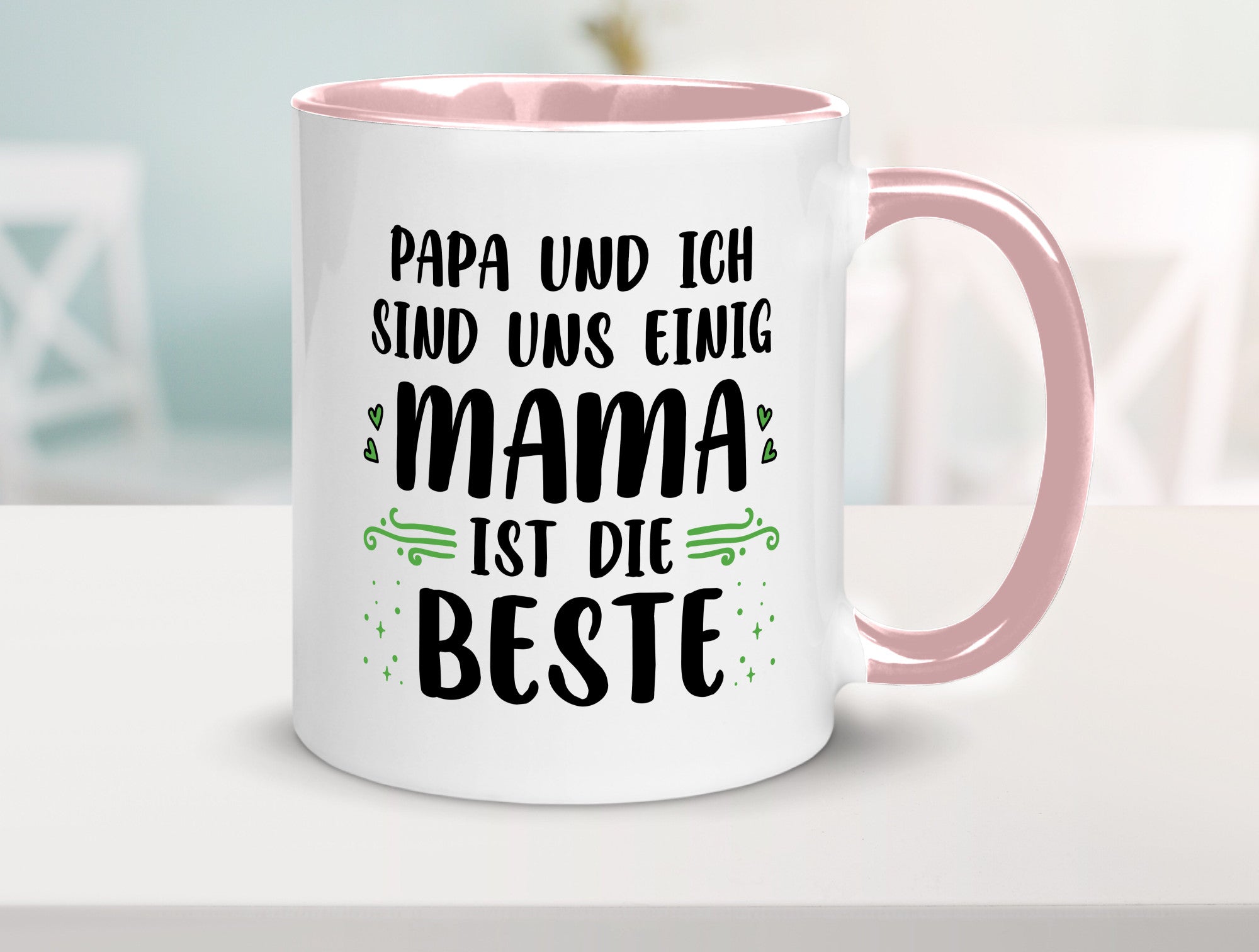 Papa und ich sind uns einige Mama ist die beste | Muttertag Geschenk Familie