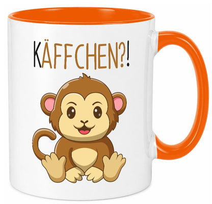 Käffchen? | süßer Affe Frauen Becher niedlich Humor Geschenkidee Tasse