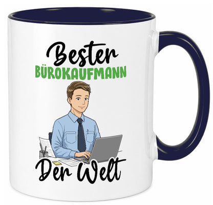 Bester Bürokaufmann | Kaufmann v2 lustig Arbeit Kollegen Büro Geschenk Tasse