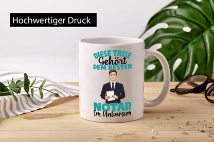 Im Universum: Notar | Jurist lustig Humor Geschenkidee Geschenk Tasse